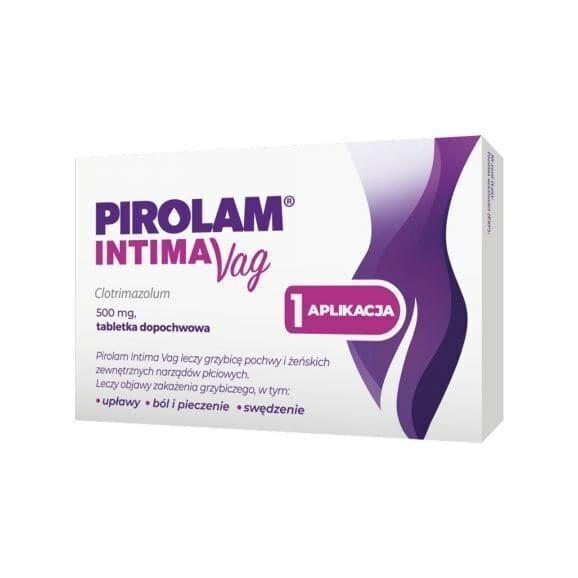 Pirolam Intima Vag, Clotrimazolum 500 mg, tabletka dopochwowa, 1 szt. - zdjęcie produktu