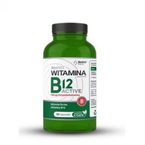 XeniVIT Witamina B12 Active 500 mg metylokobalaminy, kapsułki, 90 szt. - zdjęcie produktu