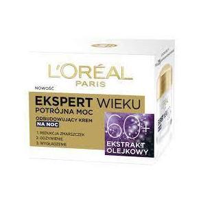 L’Oreal Paris Ekspert Wieku 60+, przeciwzmarszczkowy krem odbudowujący na noc, 50 ml - zdjęcie produktu