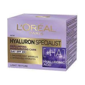 L`Oreal Paris Hyaluron Specialist, krem do twarzy na dzień SPF20 wypełniająca pielęgnacja nawilżająca, 50 ml