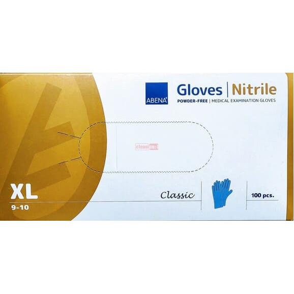 Rękawice nitrylowe, bezpudrowe niebieskie ABENA, XL, 100 szt. - zdjęcie produktu