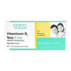 Vitaminum B2, Teva, 3 mg, tabletki, 50 szt. - zdjęcie produktu