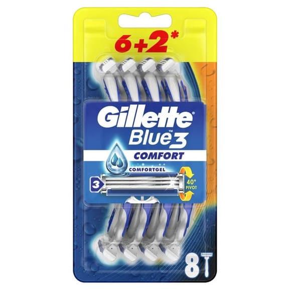 Maszynka jednorazowa Gillette Blue 3 Comfort, 8 szt., 1 opakowanie - zdjęcie produktu