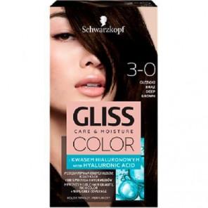 Farba do włosów Gliss Color, Głęboki Brąz 3-0, 1 szt. - zdjęcie produktu