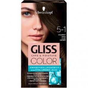  Farba do włosów Gliss Color, Chłodny Brąz 5-1, 1 szt. - zdjęcie produktu