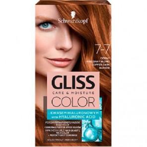 Farba do włosów Gliss Color, Ciemny Miedziany Blond 7-7, 1 szt. - zdjęcie produktu