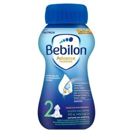 Bebilon 2 Pronutra-Advance, mleko następne po 6 miesiącu, płyn, 200 ml, 1 szt.