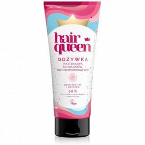 Hair Queen, Proteinowa odżywka do włosów średnioporowatych, 200 ml - zdjęcie produktu