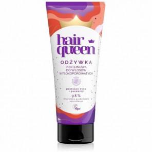 Hair Queen, Proteinowa odżywka do włosów wysokoporowatych, 200 ml - zdjęcie produktu