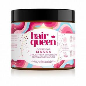 Hair Queen, Ekspresowa maska emolientowa do włosów średnioporowatych, 400 ml - zdjęcie produktu
