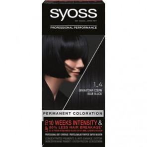 Farba do włosów Syoss Permanent Coloration, Granatowa Czerń 1-4, 1 szt. - zdjęcie produktu