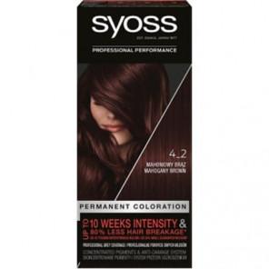 Farba do włosów Syoss Permanent Coloration, Mahoniowy Brąz 4-2, 1 szt. - zdjęcie produktu