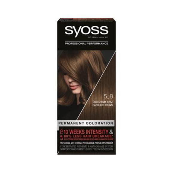 Farba do włosów Syoss Permanent Coloration, Orzechowy Brąz 5-8, 1 szt. - zdjęcie produktu