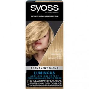 Farba do włosów Syoss Permanent Coloration, Bardzo Jasny Blond 8-11, 1 szt. - zdjęcie produktu