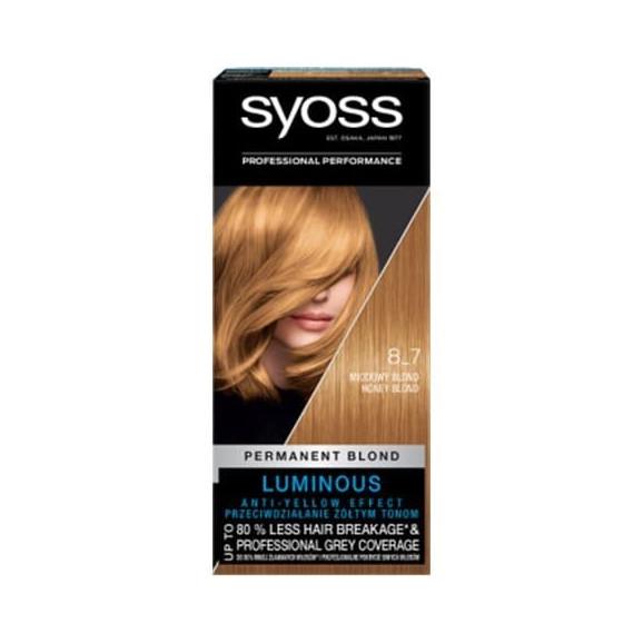 Farba do włosów Syoss Permanent Coloration, Miodowy Blond 8-7, 1 szt. - zdjęcie produktu