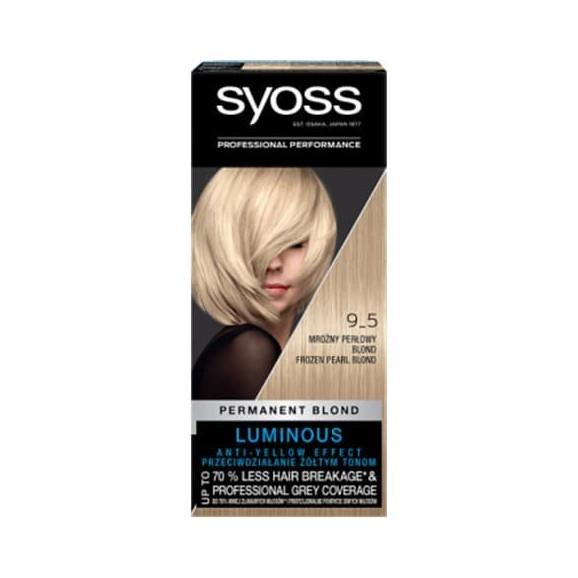 Farba do włosów Syoss Permanent Coloration, Mroźny Perłowy Blond 9-5, 1 szt. - zdjęcie produktu