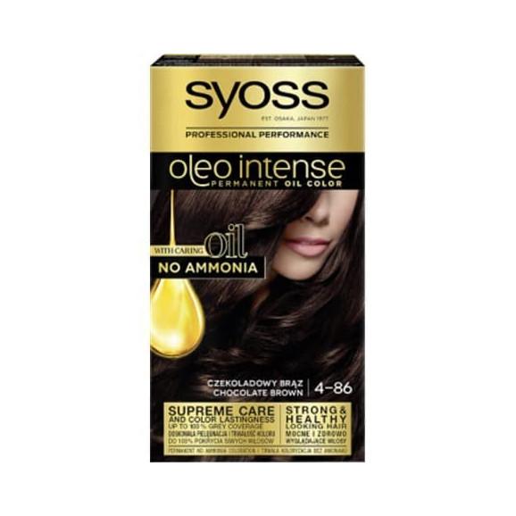 Farba do włosów Syoss Oleo Intense, Czekoladowy Brąz 4-86, 1 szt. - zdjęcie produktu
