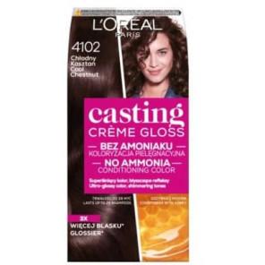Krem koloryzujący do włosów L'Oréal Paris Casting Créme Gloss, 4102 CHŁODNY KASZTAN, 1 szt. - zdjęcie produktu