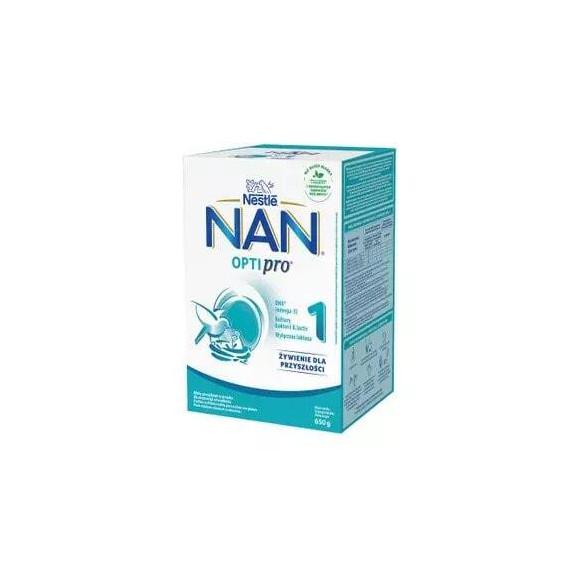 Nestle NAN Optipro 1, mleko początkowe dla niemowląt od urodzenia, proszek, 650 g - zdjęcie produktu