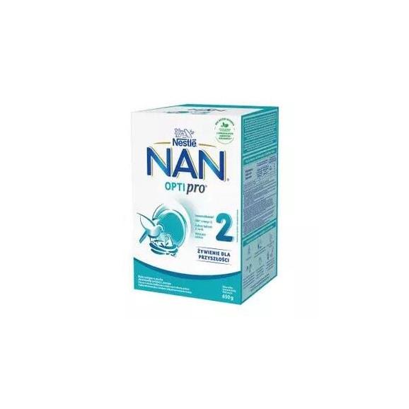 Nestle NAN Optipro 2, mleko następne dla niemowląt powyżej 6 miesiąca, proszek, 650 g - zdjęcie produktu