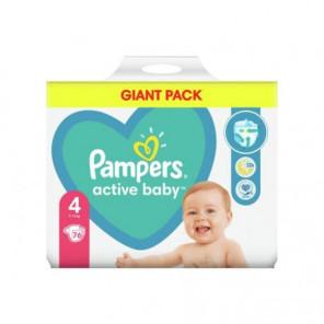 Pampers Active Baby GP, pieluszki, rozmiar 4, 76 szt. - zdjęcie produktu