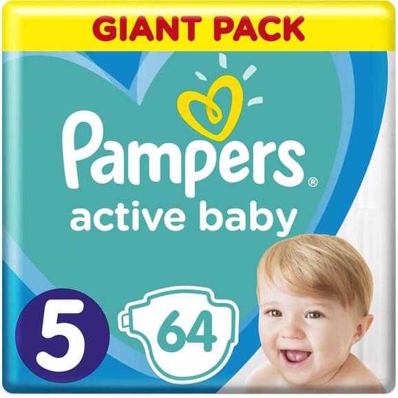 Pampers Active Baby GP, pieluszki, rozmiar 5, 64 szt. - zdjęcie produktu