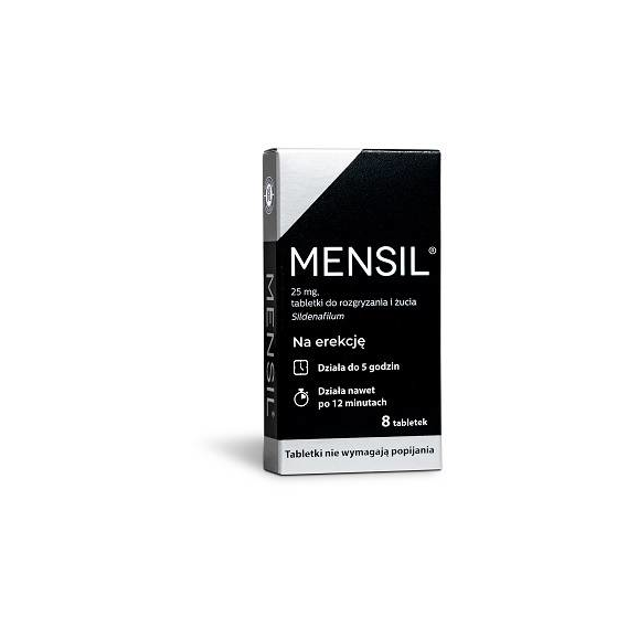Mensil, 25 mg, tabletki do rozgryzania, żucia, 8 szt. - zdjęcie produktu