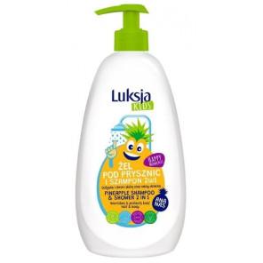 Luksja Kids, żel pod prysznic i szampon 2w1 dla dzieci, ananas, 500 ml - zdjęcie produktu