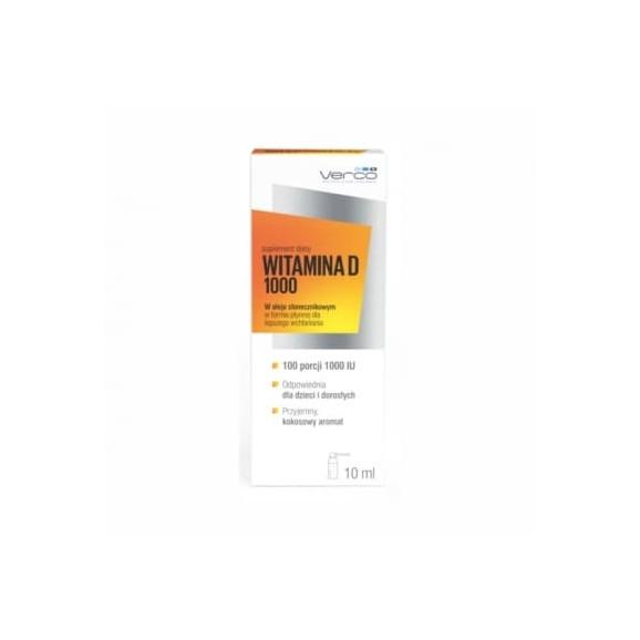 Verco, witamina D 1000, aerozol, 10 ml - zdjęcie produktu