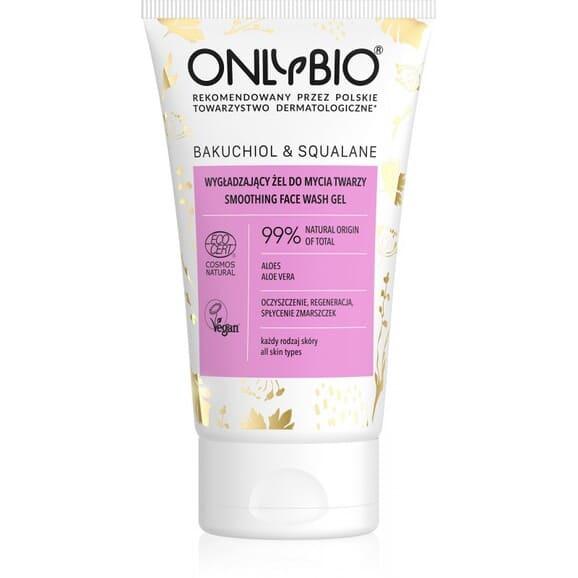 OnlyBio, żel do mycia twarzy, wygładzający, bakuchiol i skwalan, 150 ml - zdjęcie produktu