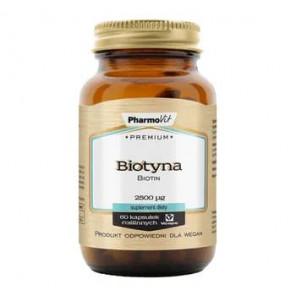 Pharmovit Premium, Biotyna 2500 µg, kapsułki, 60 szt. - zdjęcie produktu