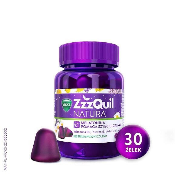 ZzzQuil Natura, żelki z melatoniną, 30 szt.