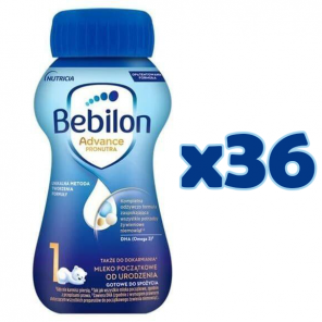 Bebilon 1 Pronutra­-Advance, mleko początkowe od urodzenia, płyn, 200 ml, 36 szt. - zdjęcie produktu