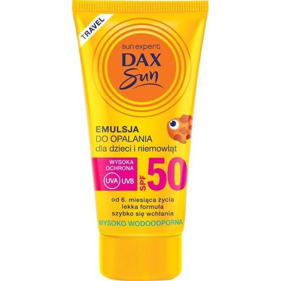 DAX Sun Travel, emulsja do opalania dla dzieci i niemowląt SPF50, 50 ml - zdjęcie produktu