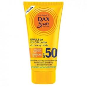 DAX Sun Travel, emulsja do opalania do twarzy i ciała SPF50, 50 ml - zdjęcie produktu