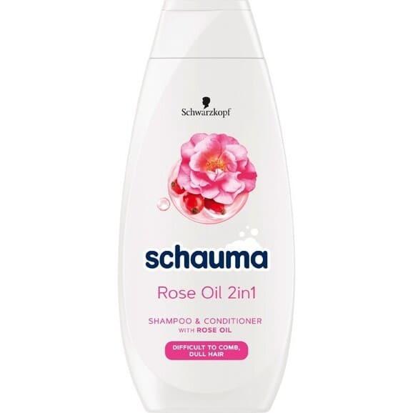 Schauma Rose Oil, szampon i odżywka 2w1, do włosów splątanych i matowych, 400 ml - zdjęcie produktu