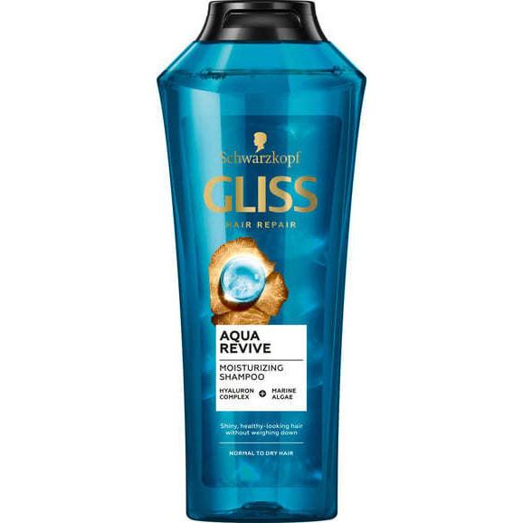 Gliss Hair Repair Aqua Revive, szampon do włosów suchych i normalnych, 400 ml - zdjęcie produktu