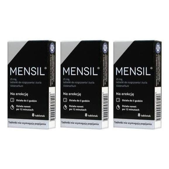Mensil, 25 mg, tabletki do rozgryzania, żucia, 24 szt. Mensil, 25 mg, tabletki do rozgryzania, żucia, 24 szt. - zdjęcie produktu
