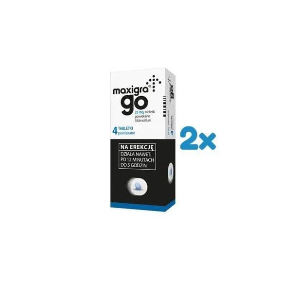 Maxigra Go, 25 mg, tabletki powlekane, 8 szt. - zdjęcie produktu