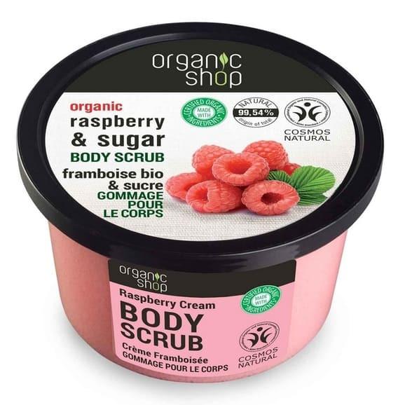 Organic Shop, Peeling do ciała Malinowy krem, 250 ml - zdjęcie produktu