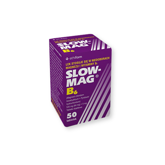 Slow-Mag B6, tabletki powlekane dojelitowe, 50 szt. - zdjęcie produktu