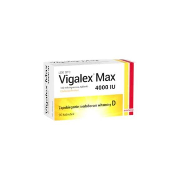 Vigalex Max, 4000 IU witamina D, tabletki, 90 szt. - zdjęcie produktu