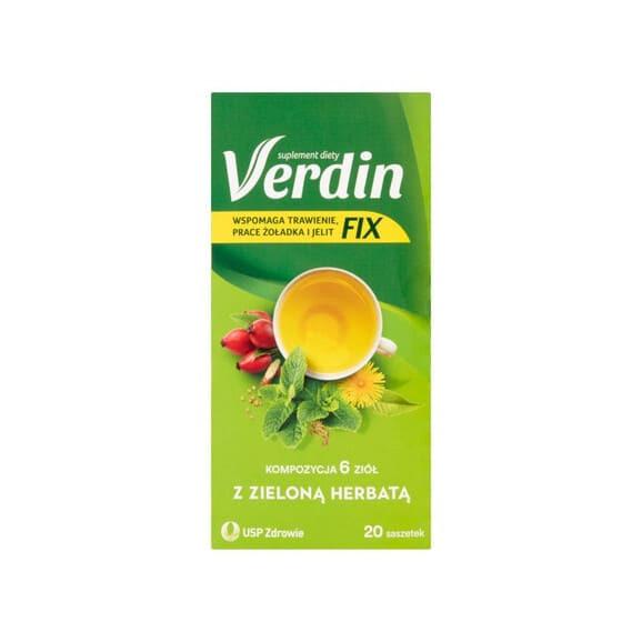 Verdin fix z zieloną herbatą, saszetki, 20 szt. - zdjęcie produktu