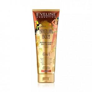 Eveline Cosmetics Brazilian Body, rozświetlający złoty eliksir do ciała i twarzy 6w1, 100 ml - zdjęcie produktu