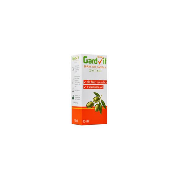GardVit Olive A+E, spray do gardła, dla dzieci, dorosłych, 15 ml - zdjęcie produktu