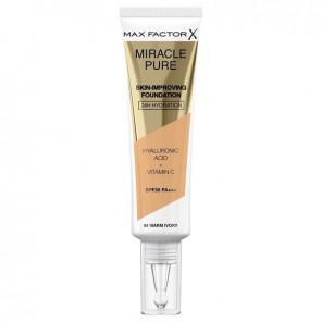 Max Factor Miracle Pure, rozświetlający podkład odżywczy 44 Warm Ivory, 30 ml - zdjęcie produktu