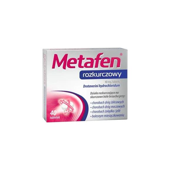 Metafen rozkurczowy, 40 mg, tabletki, 40 szt. - zdjęcie produktu