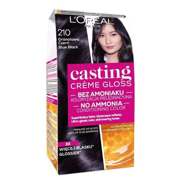 Krem koloryzujący do włosów L'Oréal Paris Casting Créme Gloss, 210 GRANATOWA CZERŃ, 1 szt. - zdjęcie produktu