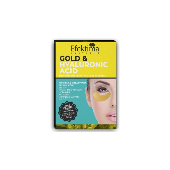 Efektima Gold&Hyaluronic Acid, hydrożelowe płatki pod oczy, 6 szt. - zdjęcie produktu