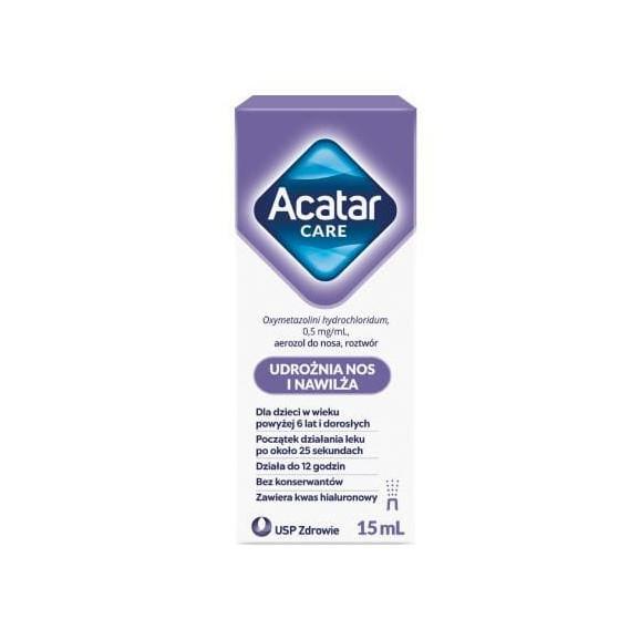 Acatar Care, aerozol do nosa, 15 ml - zdjęcie produktu